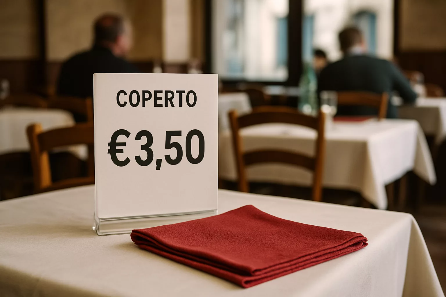 Tovagliolo personale al ristorante: il coperto resta, ma se lo usi scatta l'extra da 3,50 euro