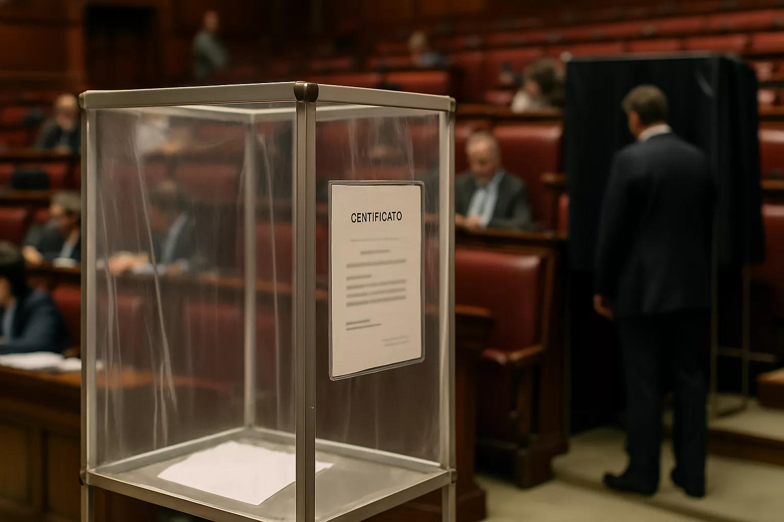 Legge elettorale, cabine opache verso l’Aula ma trasparenti per i capigruppo