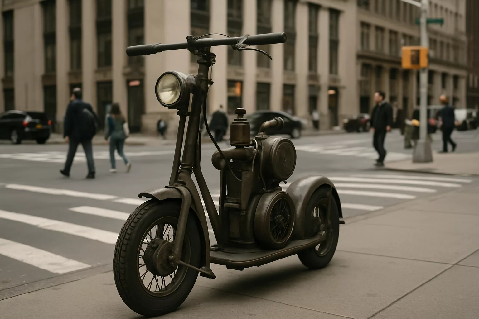 A New York il monopattino motorizzato circolava già nel 1915